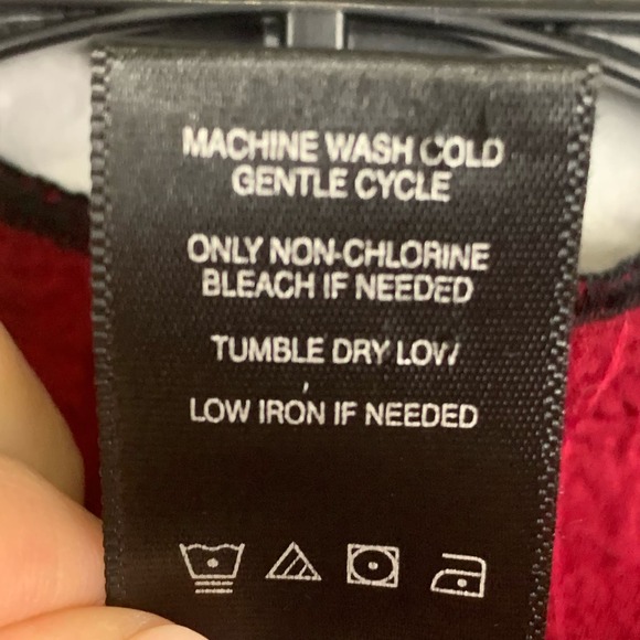 Ali Miles 3/4 Sleeve Tunic Top Size 2x Red Button Front Blouse Artsy Flowy - Picture 10 of 10